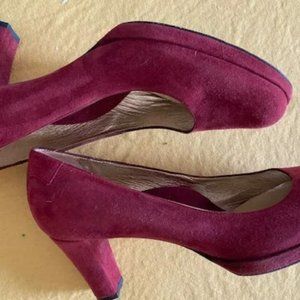 Taryn Rose Red Suede Heels, size 10, made in Italy